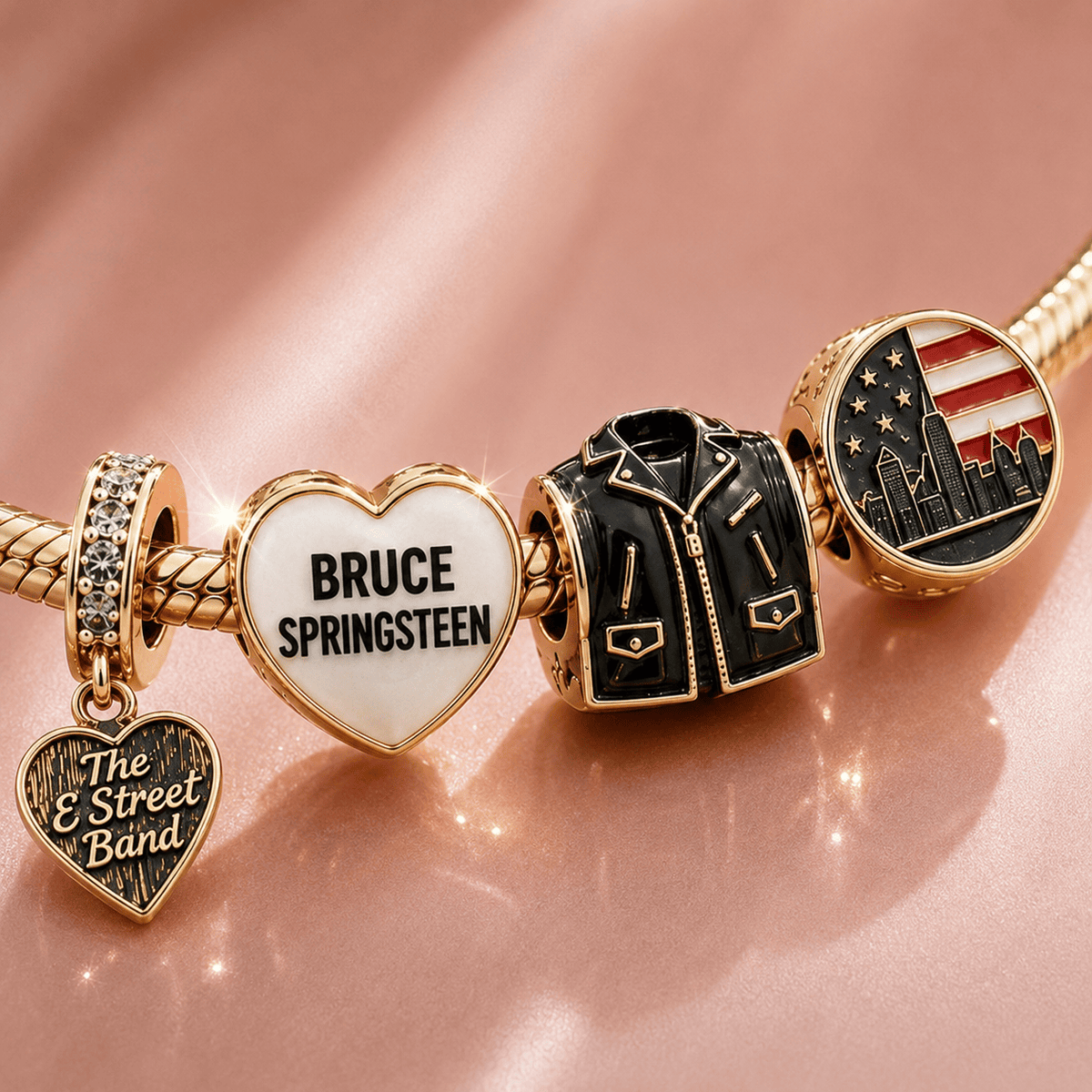 BRST Gold Charm Bracelet Set VTH