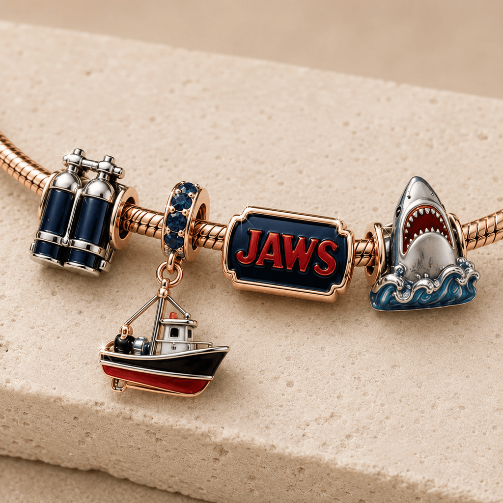JAWS Rose Gold Charm Bracelet Set TMH