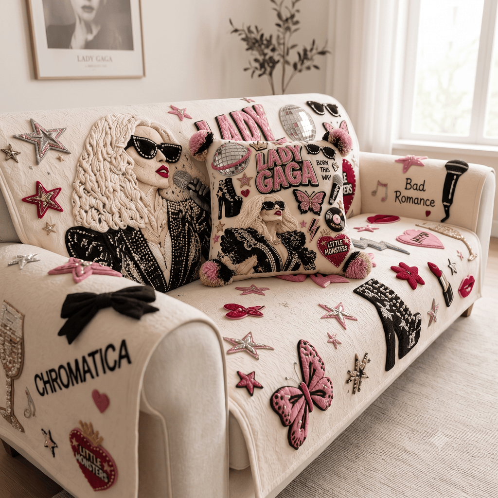 LDGG Tufted Sofa Cover & Pillow Set DNBN