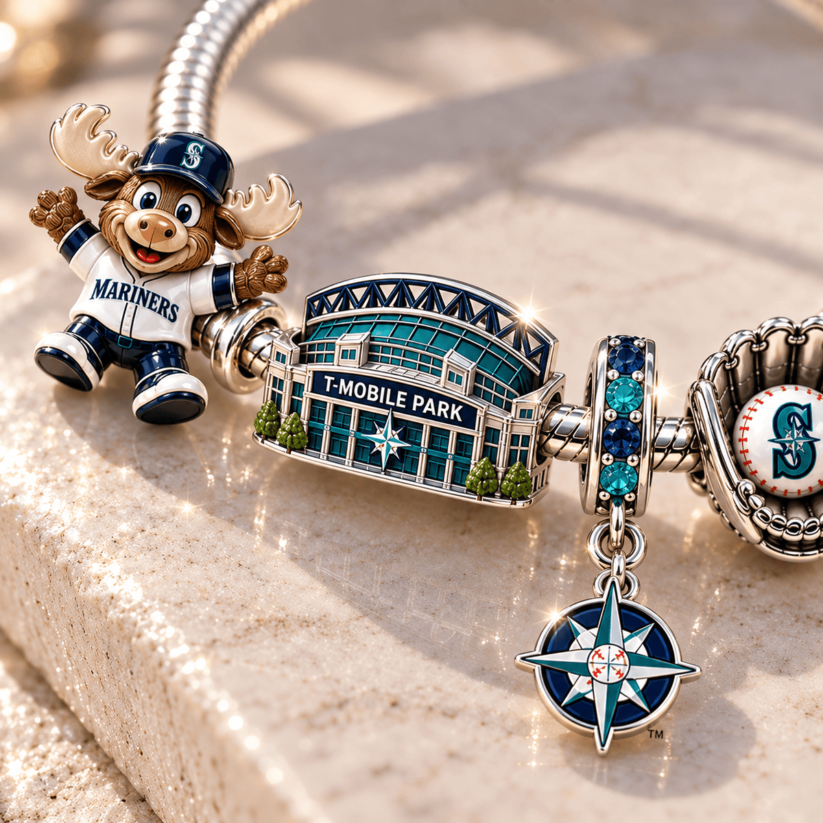 STMR Silver Charm Bracelet Set BMD