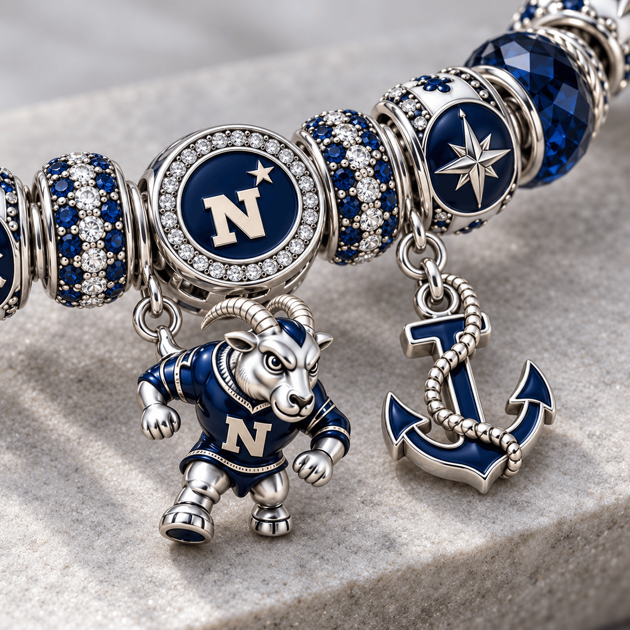NMSM Silver Charm Bracelet Set NTTB