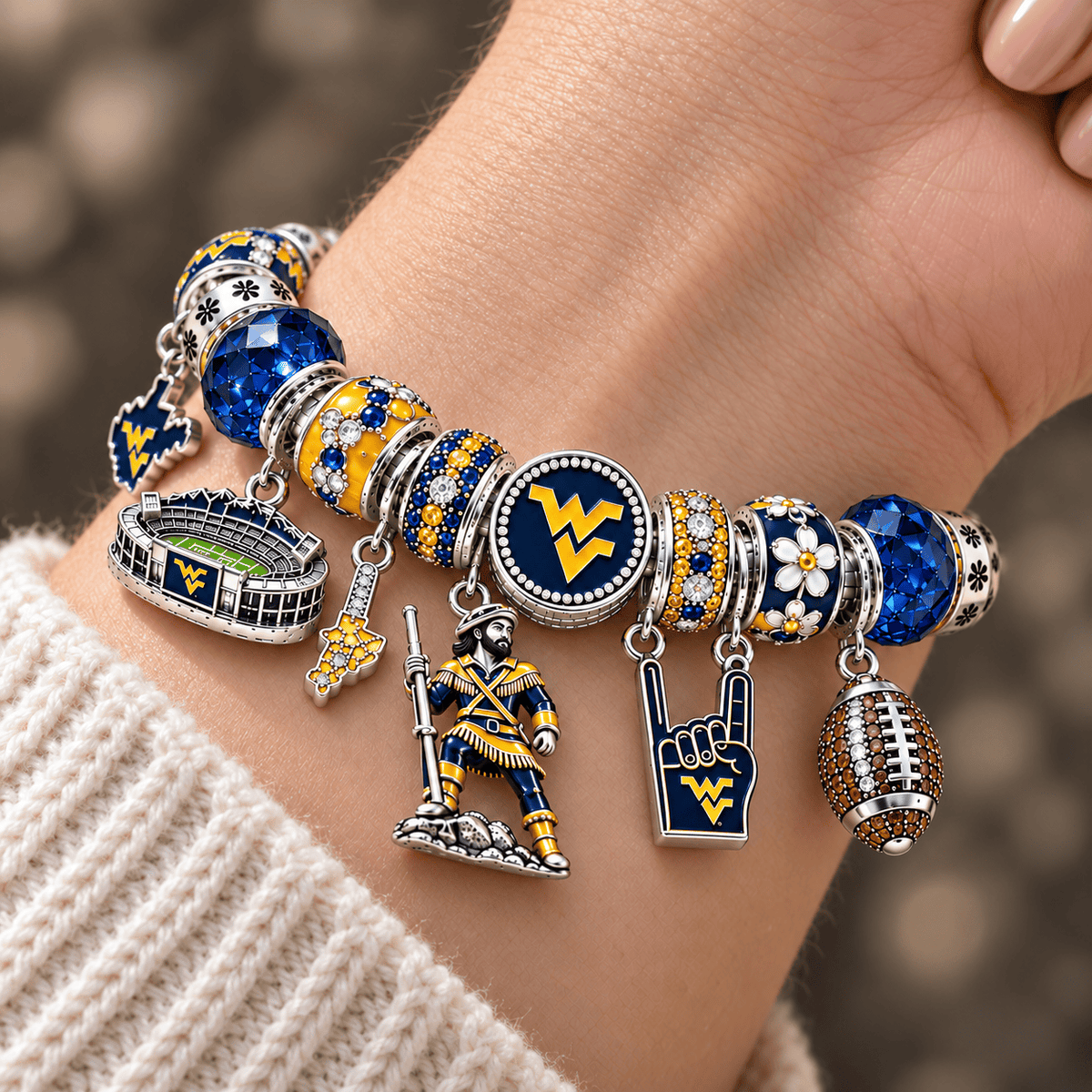 WVM Silver Charm Bracelet Set NTTB