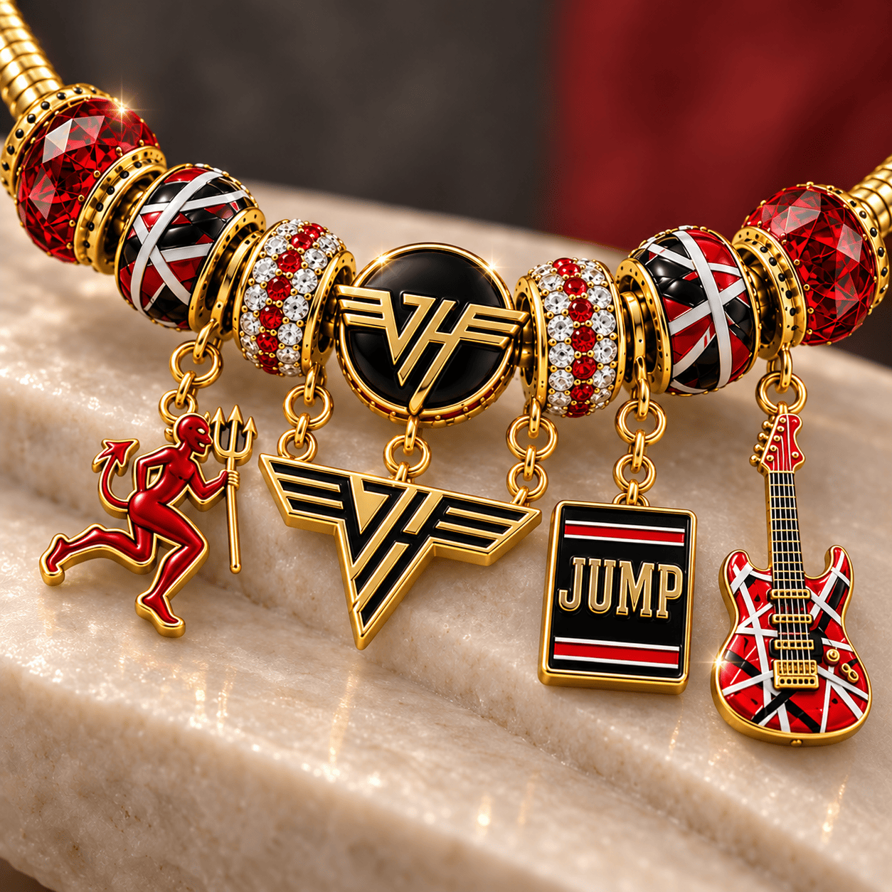 VHL Gold Charm Bracelet Set NHVH