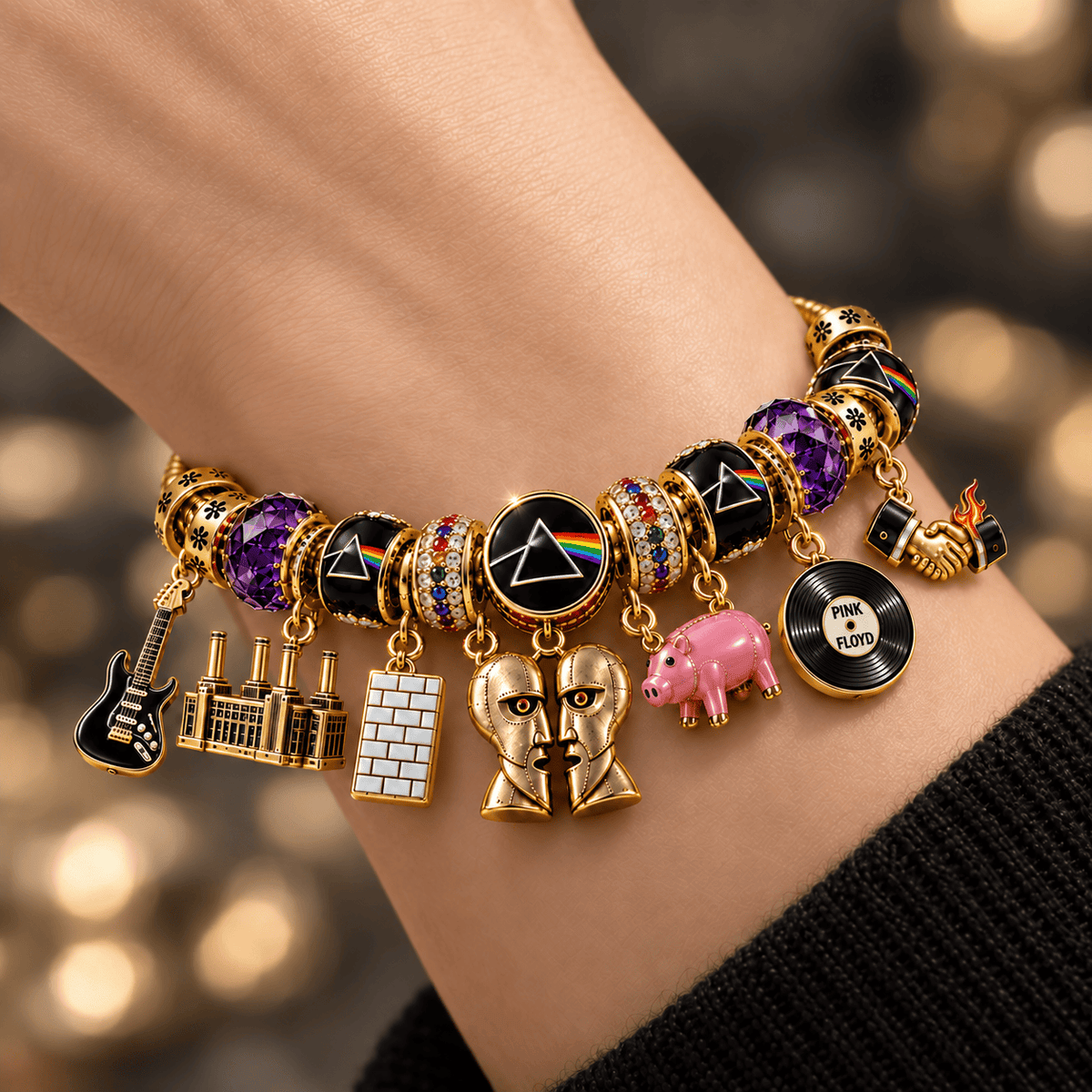 PFD Gold Charm Bracelet Set NHVH