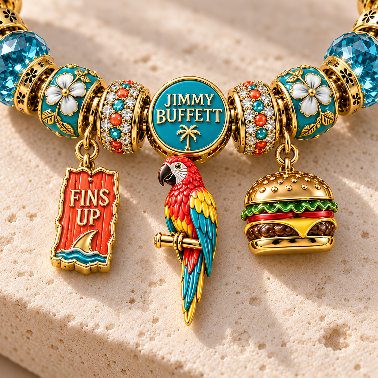 JBT Gold Charm Bracelet Set NHVH
