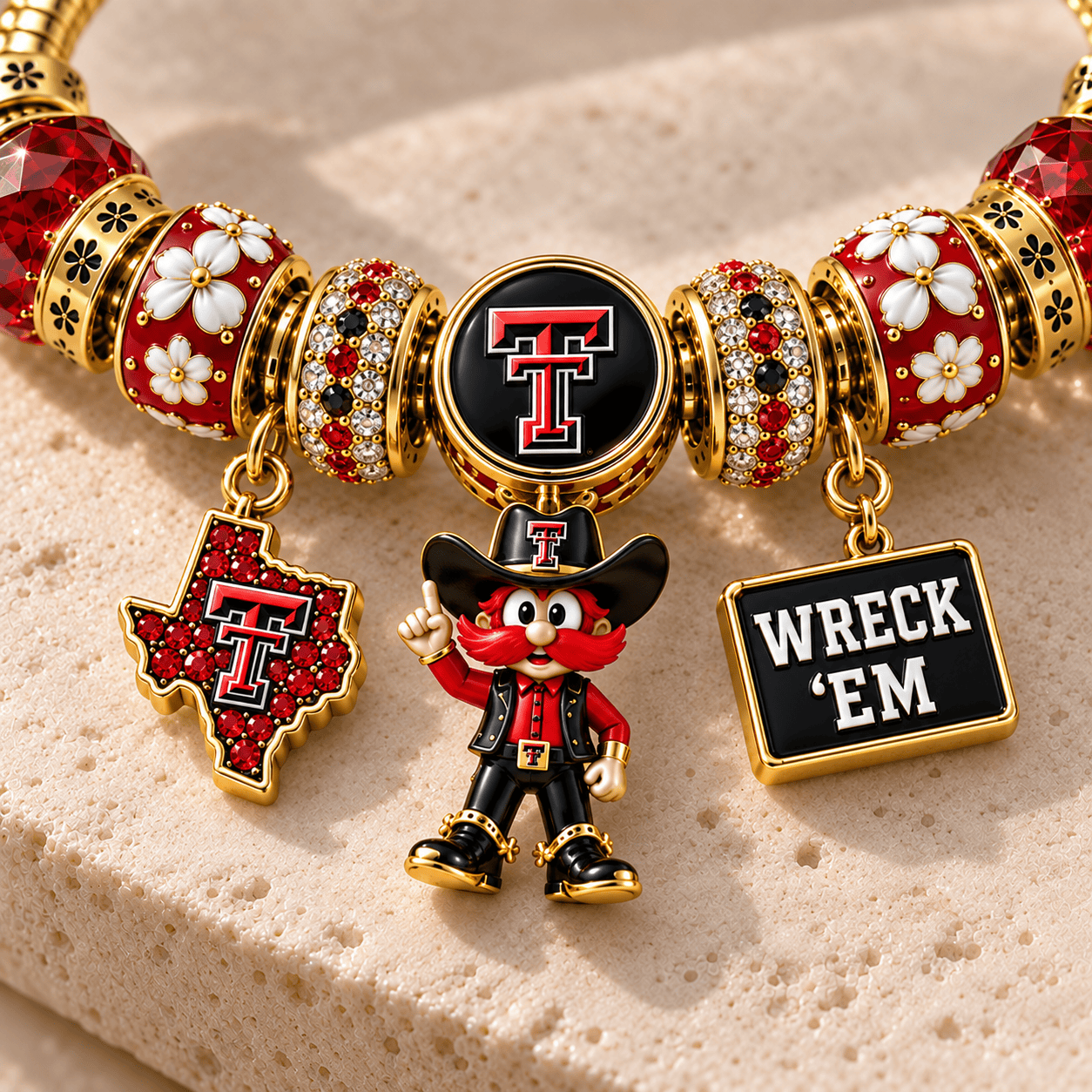 TTRR Gold Charm Bracelet Set NHVH