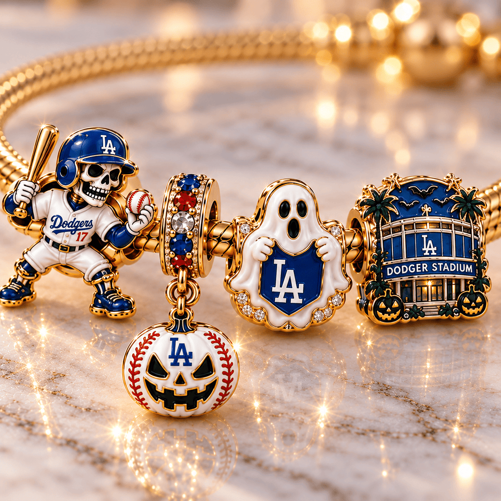 LAD Gold Charm Bracelet Set NHVH