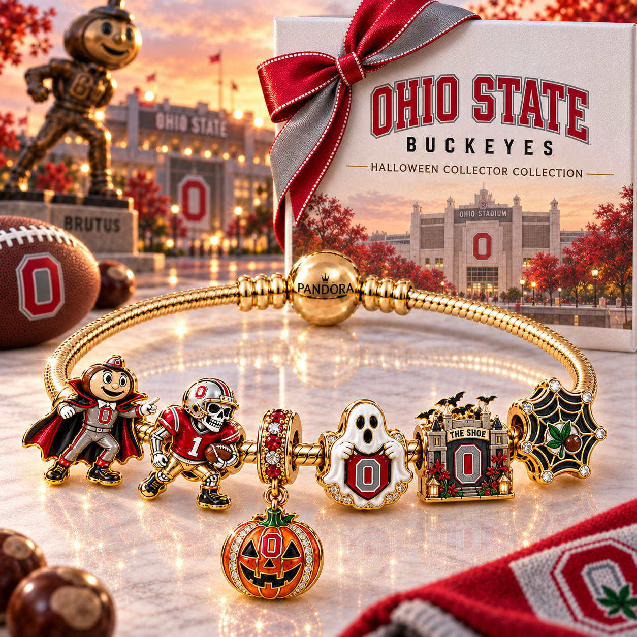 OSB Gold Charm Bracelet Set NHVH