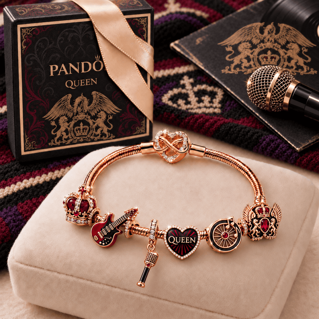 QNN Rose Gold Charm Bracelet Set TMH