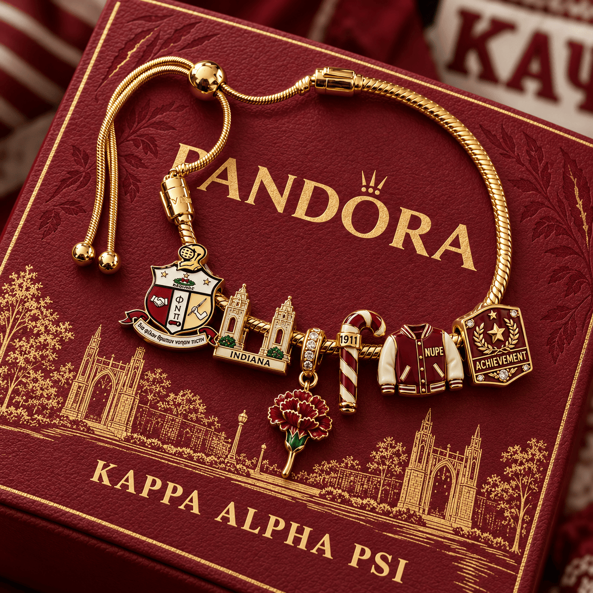 KPAP Silver Charm Bracelet Set NTVA