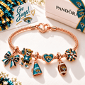 JSVJ Rose Gold Charm Bracelet Set TTTT