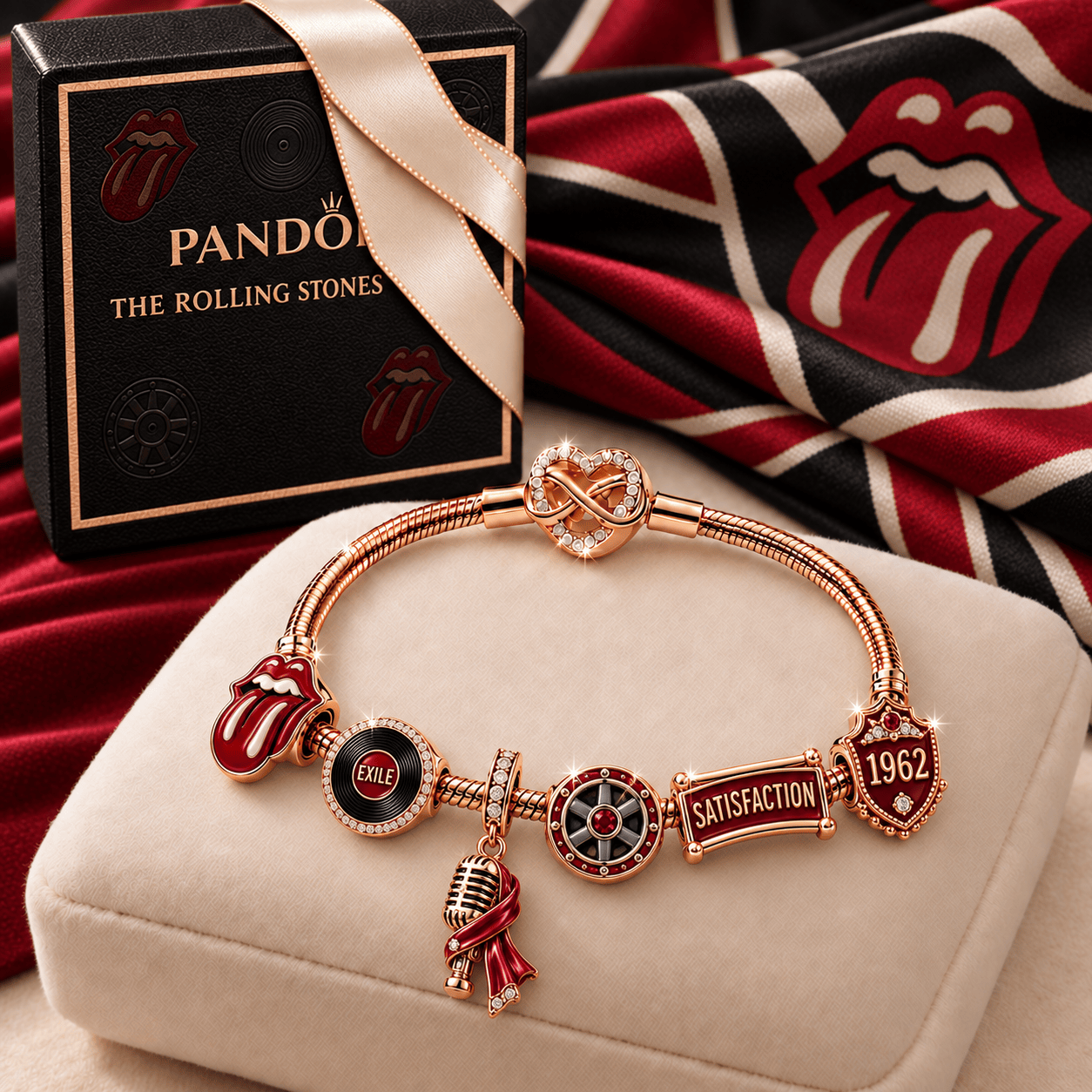 RLST Rose Gold Charm Bracelet Set TMH