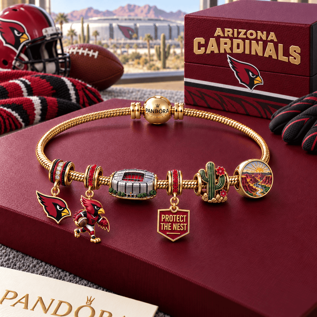 ARCD Gold Charm Bracelet Set HQH