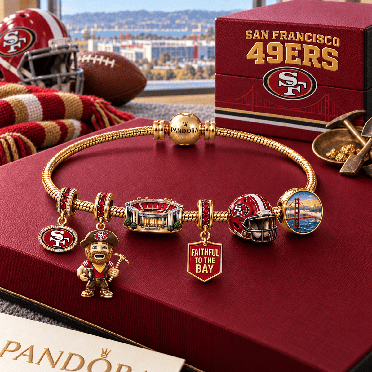 SF49 Gold Charm Bracelet Set HQH
