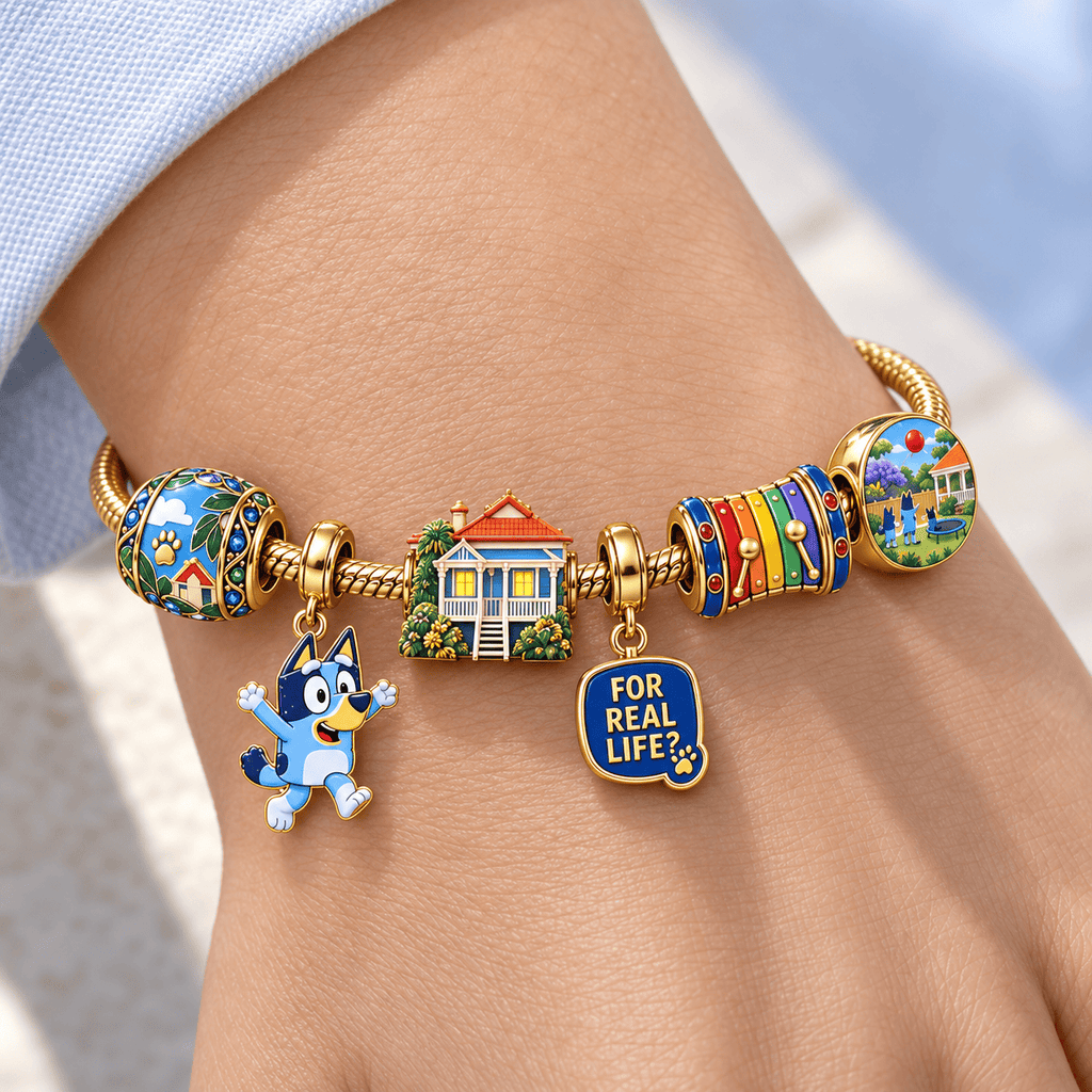 BLU Gold Charm Bracelet Set HQH