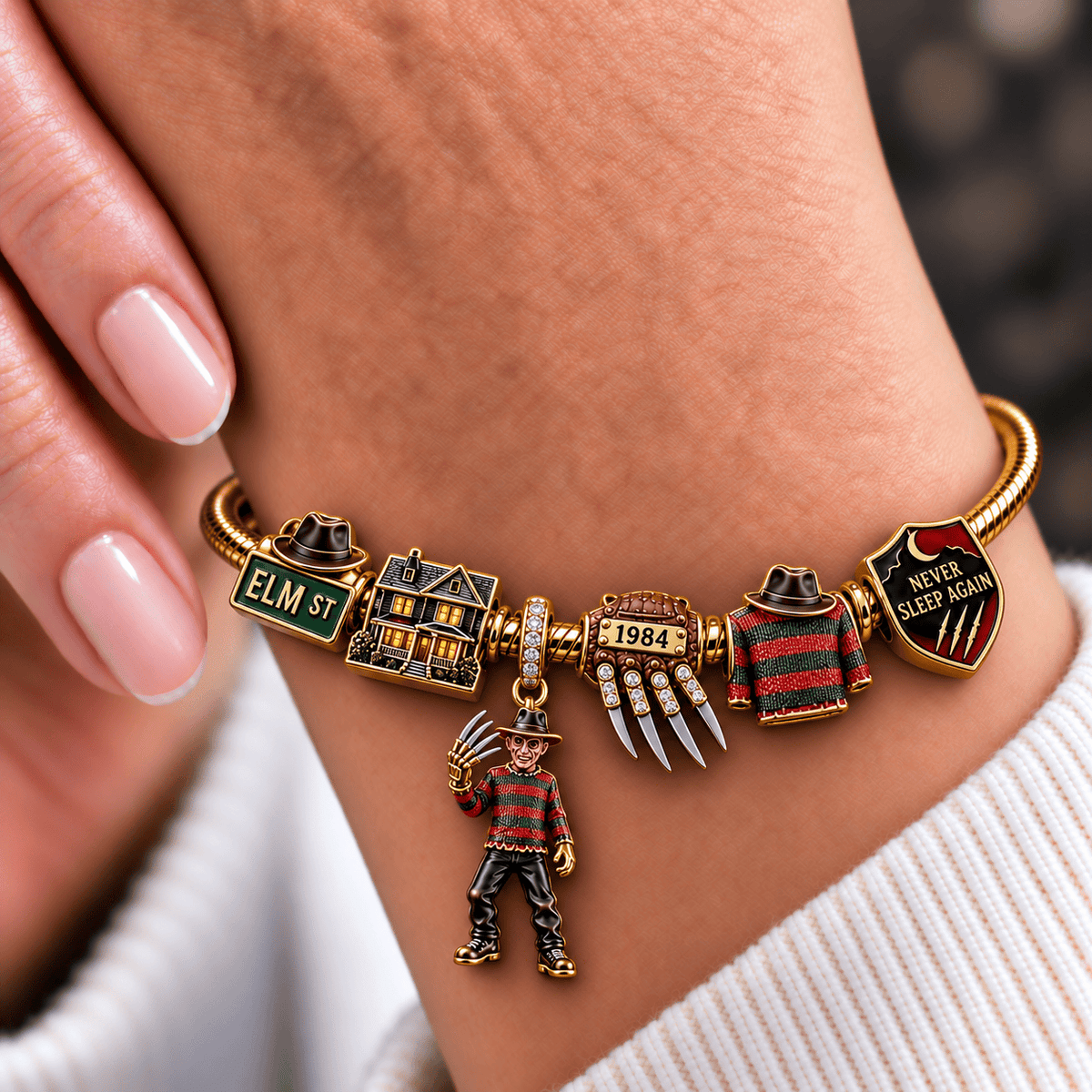 FDKG Silver Charm Bracelet Set NTVA