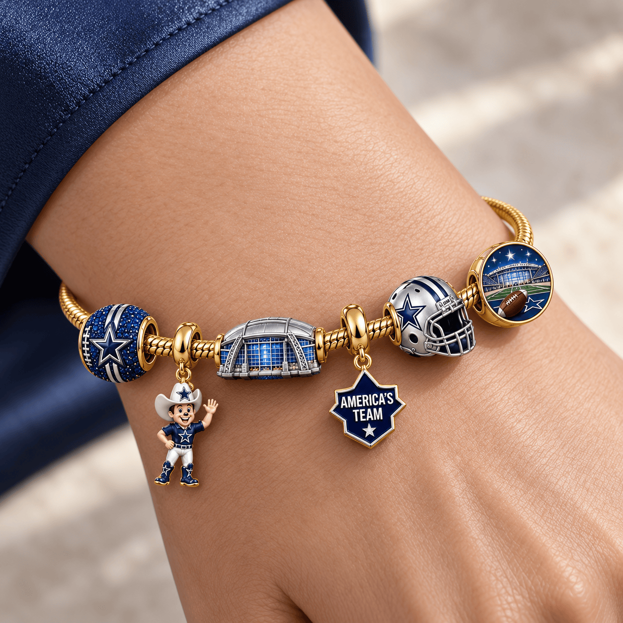 DLCB Gold Charm Bracelet Set HQH