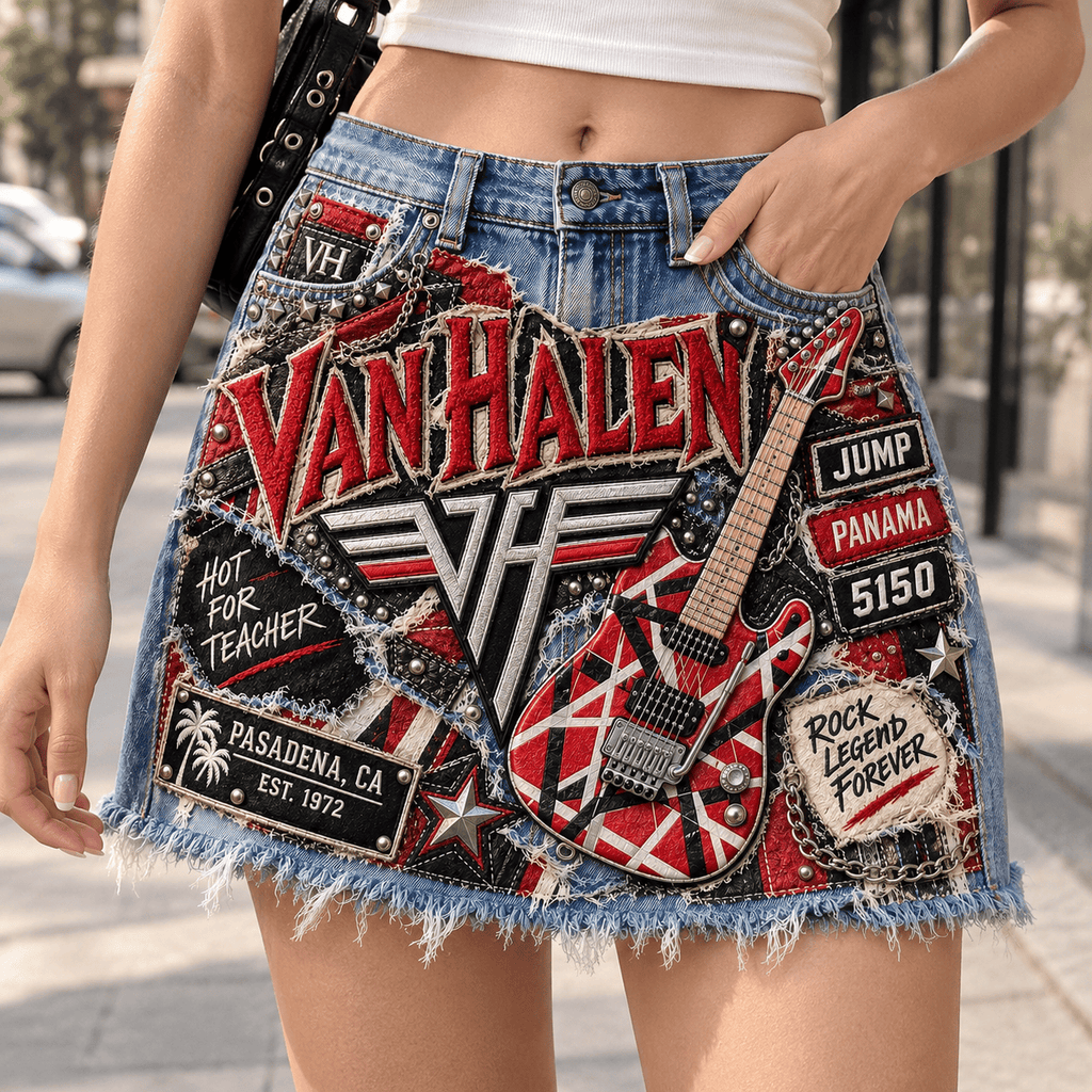 VHL Embellished Denim Skirt DNBN