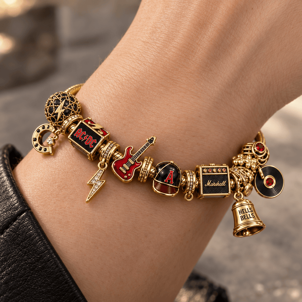 ACD Gold Charm Bracelet Set PTKL