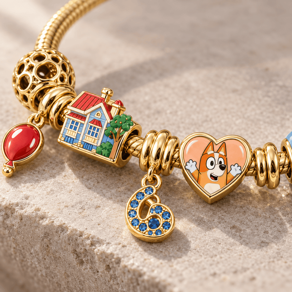 BLU Gold Charm Bracelet Set PTKL