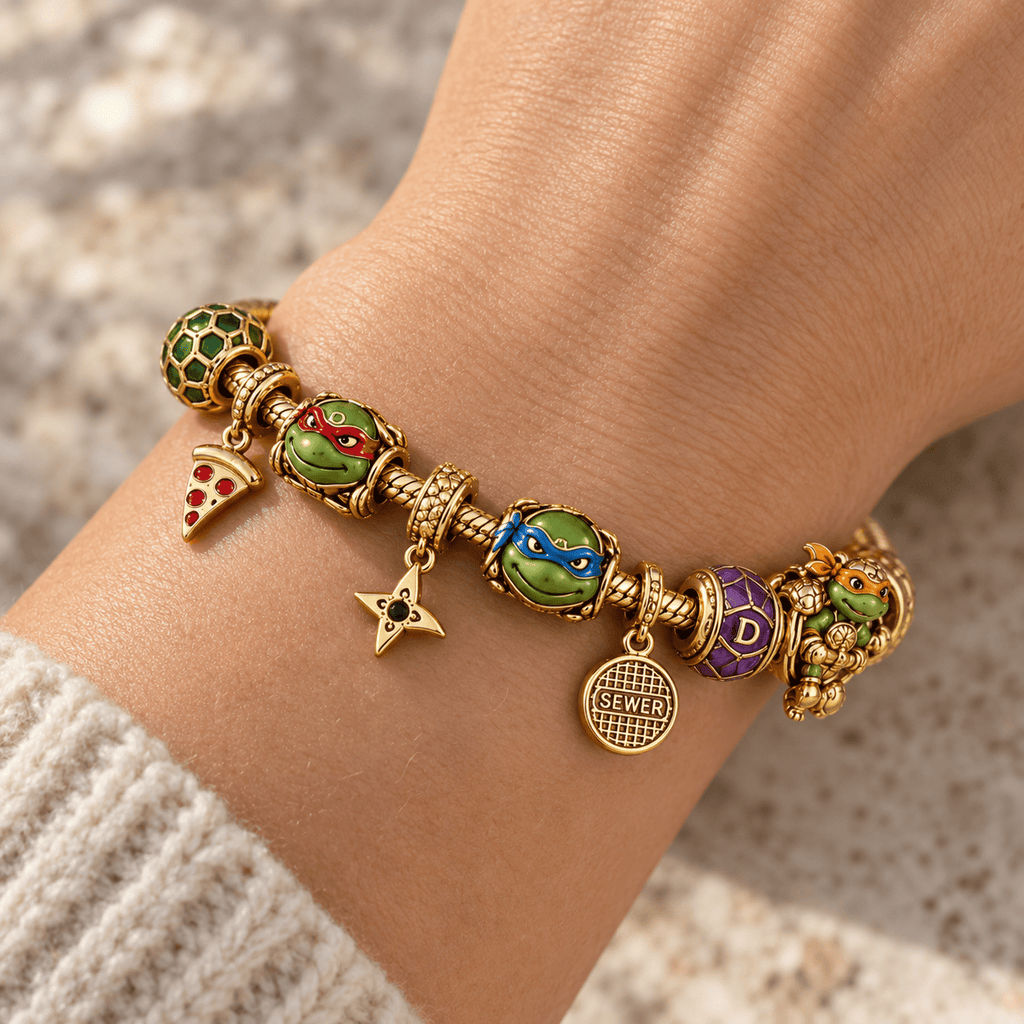 NJT Gold Charm Bracelet Set PTKL