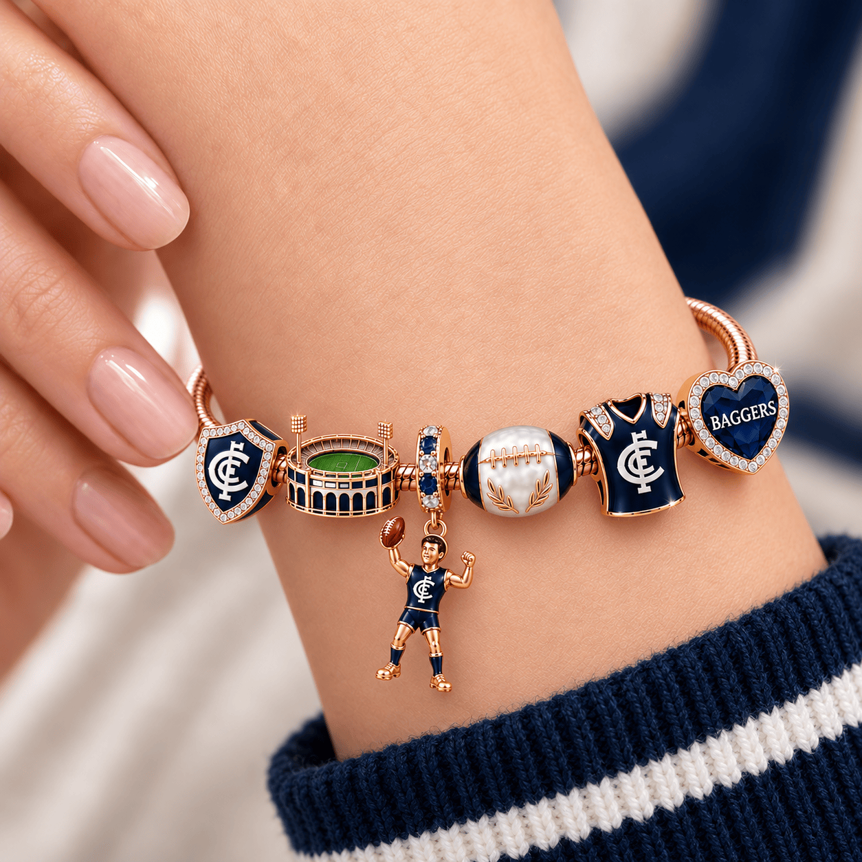 CTFC Rose Gold Charm Bracelet Set TMH